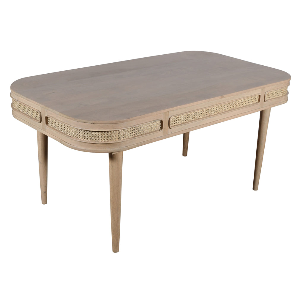Franch Collection Cane Dining Table With 6 Seater Chair