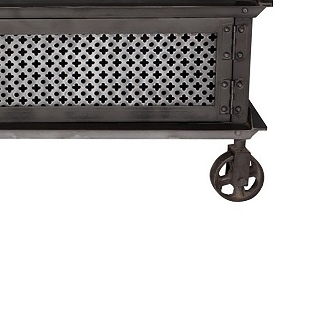 Urban Industrial TV Media Unit With 2 Door