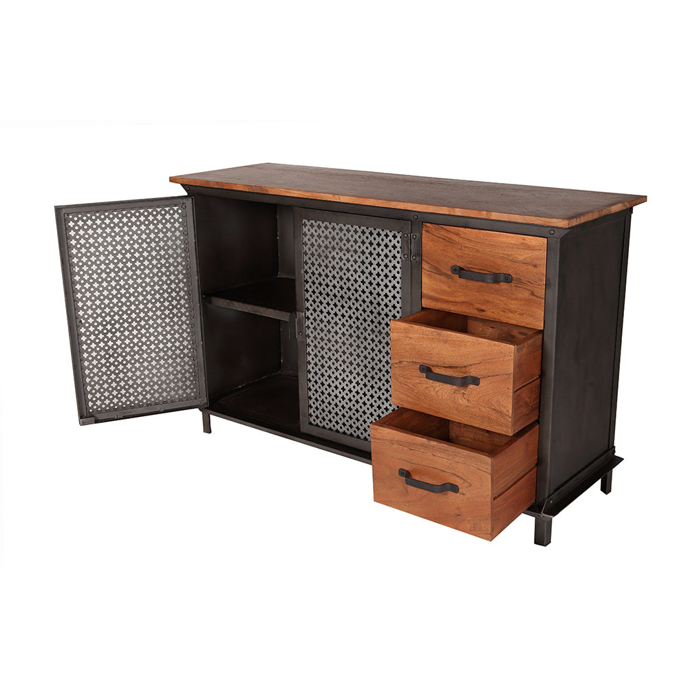 Urban Industrial 3 Drawer & 2 Door Sideboard