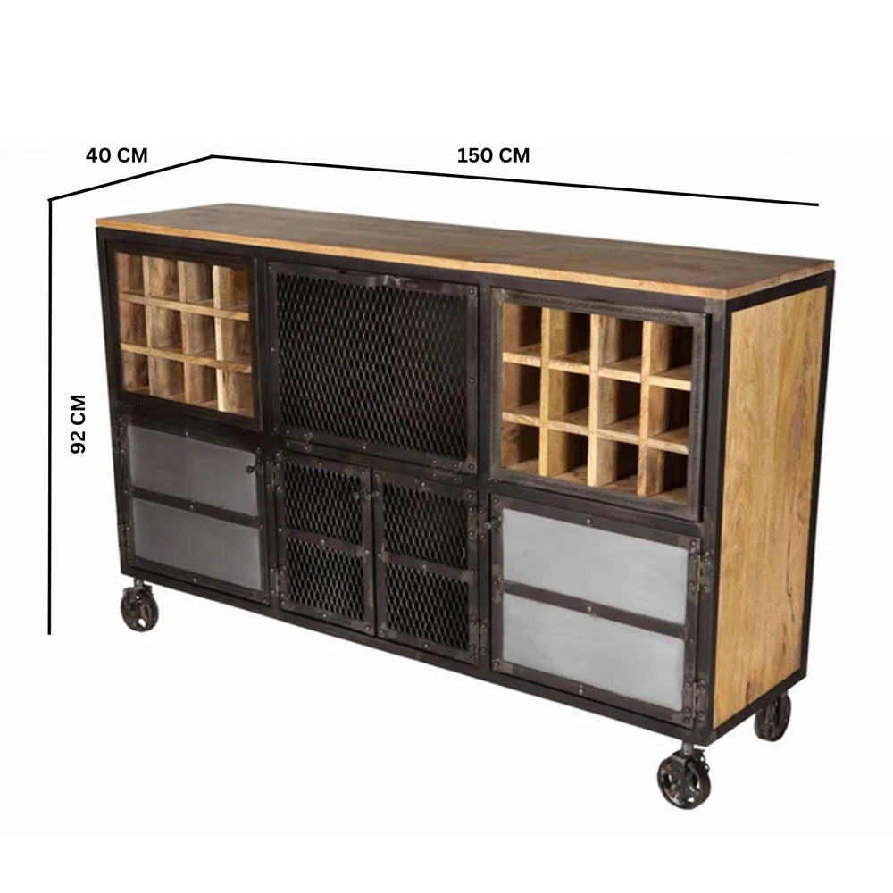 Urban Industrial Evoke Bar Cabinet
