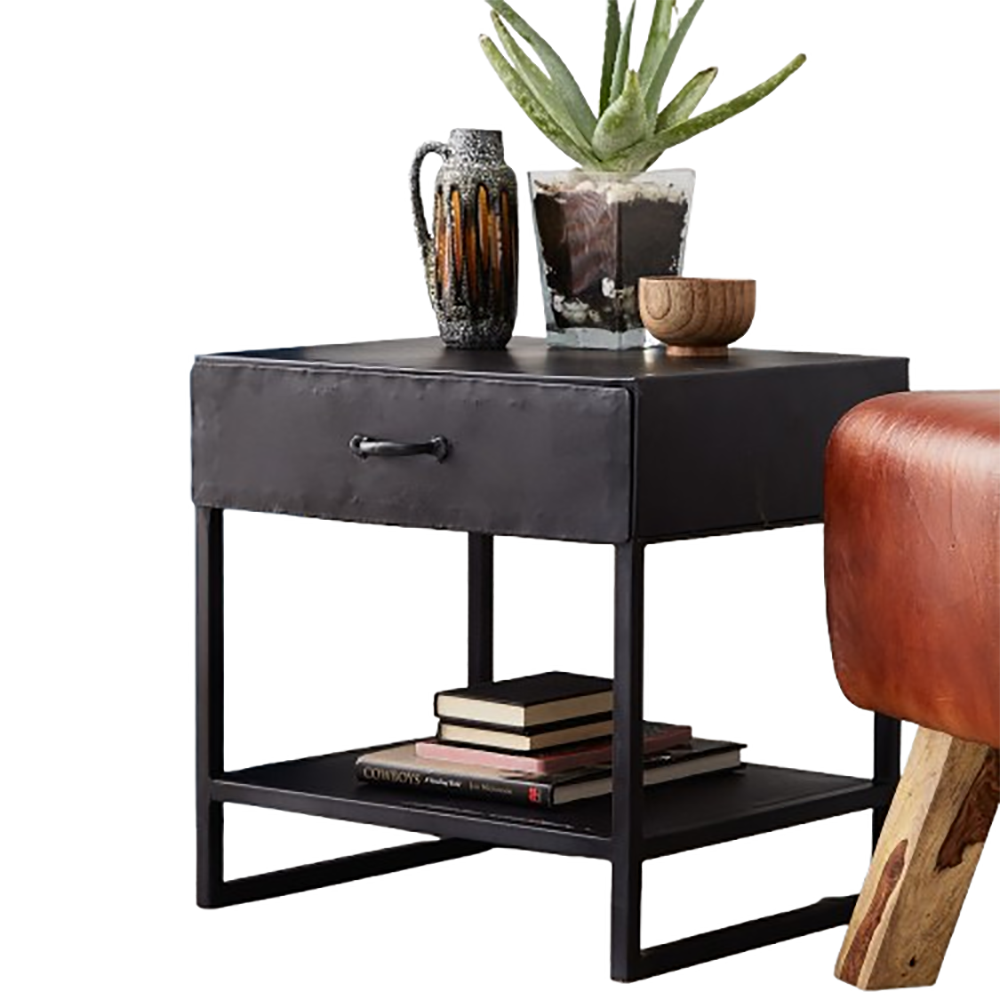 Industrial Range Iron Bedside Table