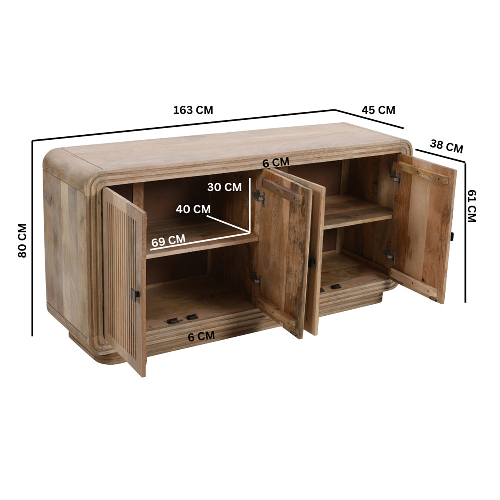 Casablanca Carved 4 Doors Large Sideboard