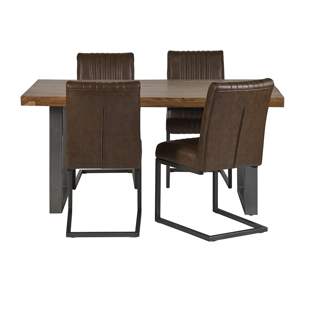 Industrial Range Dining Table With 6 Seater Chair