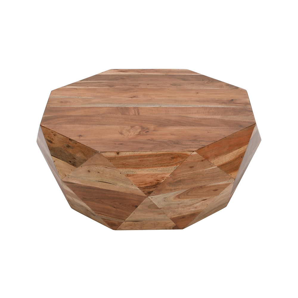 Diamond Shape Coffee Table Natural Brown
