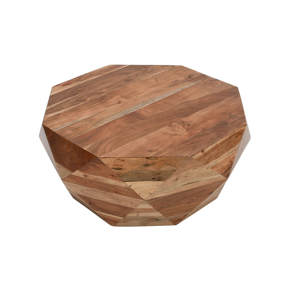 Diamond Shape Coffee Table Natural Brown