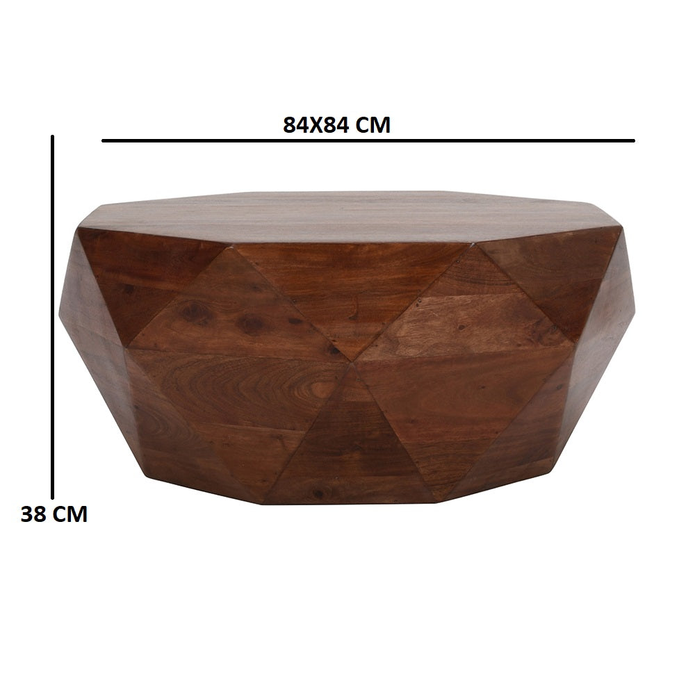 Diamond Shape Coffee Table Dark Brown