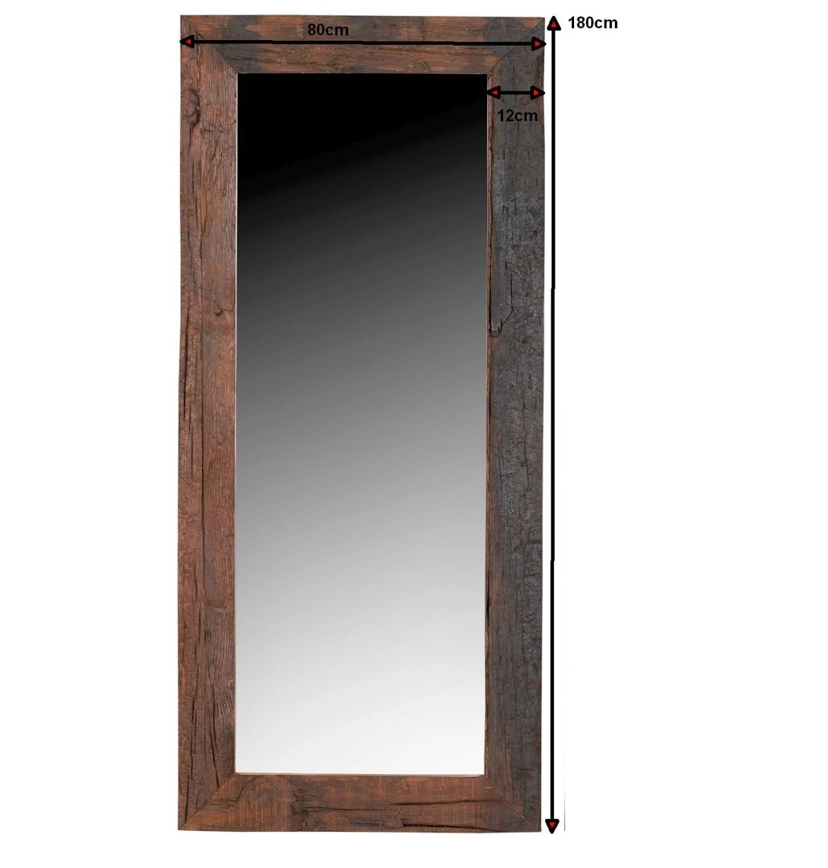 Driftwood With Reclaimed Wood Wall Mirror Frame Large