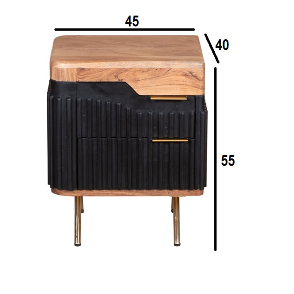Industrial Range Bedroom Bedside Table