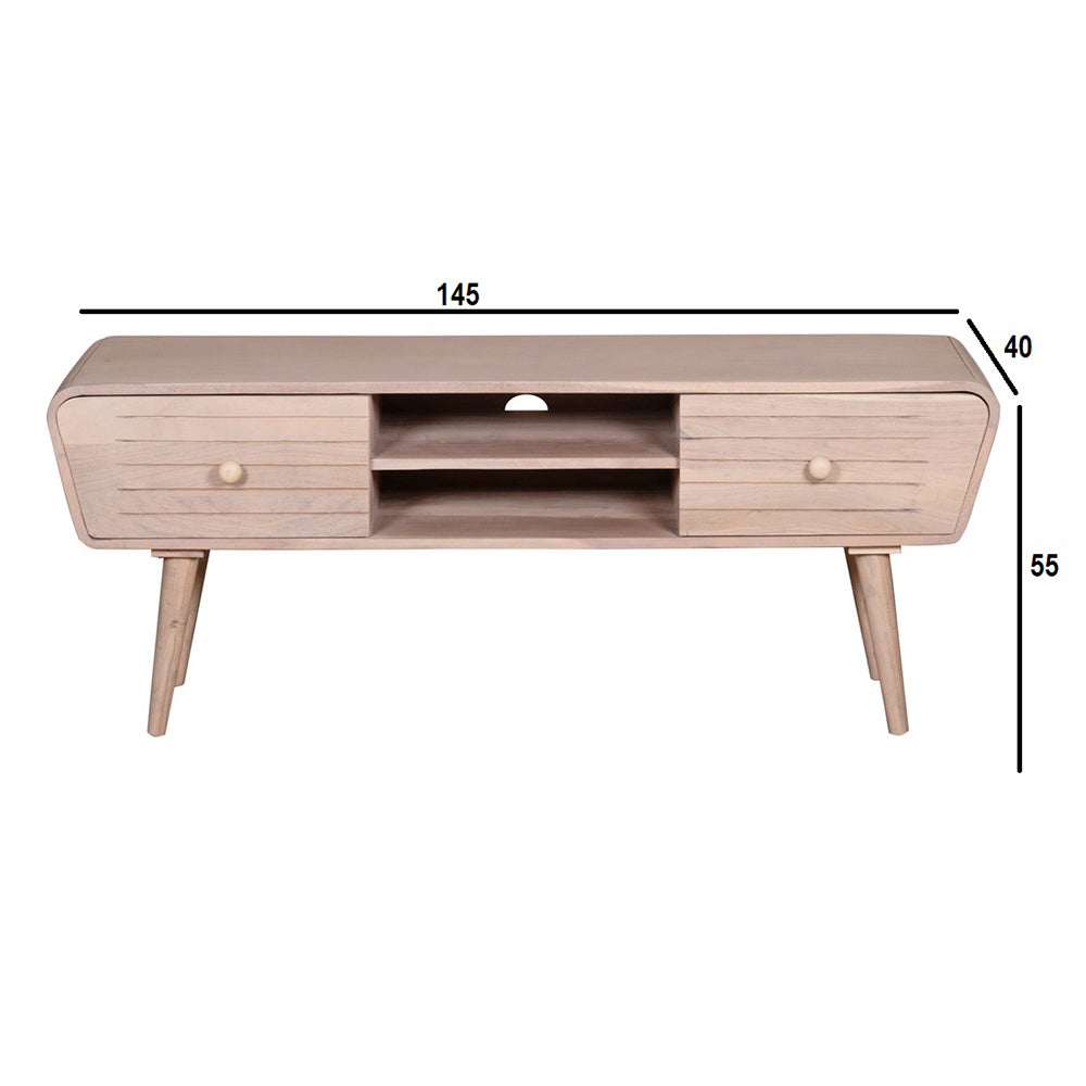 Stylish Gray 4 Drawer TV Board