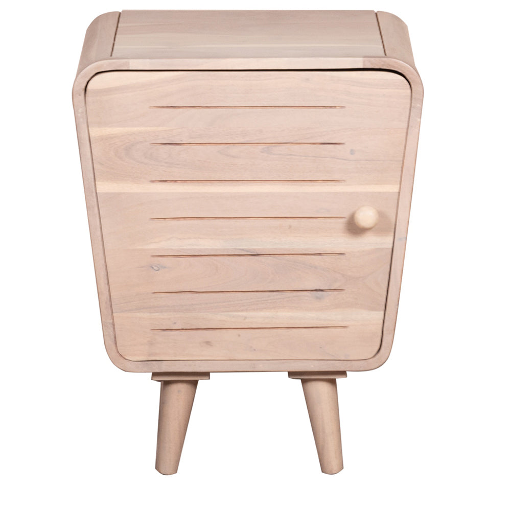 Stylish Gray 1 Door Bedside Table