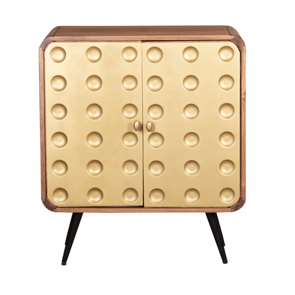 3D Stylish Golden 2 Door Sideboard Table