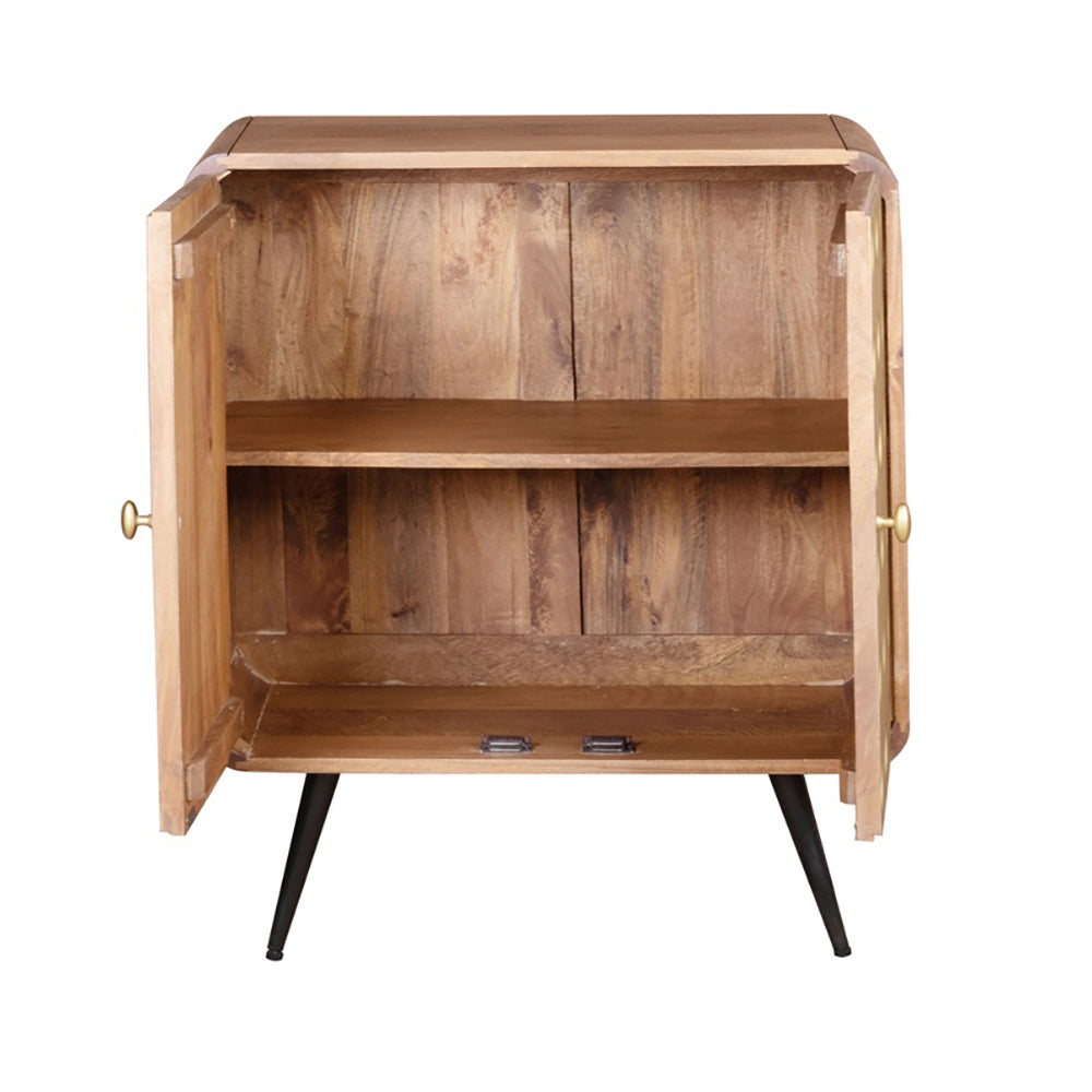 3D Stylish Golden 2 Door Sideboard Table