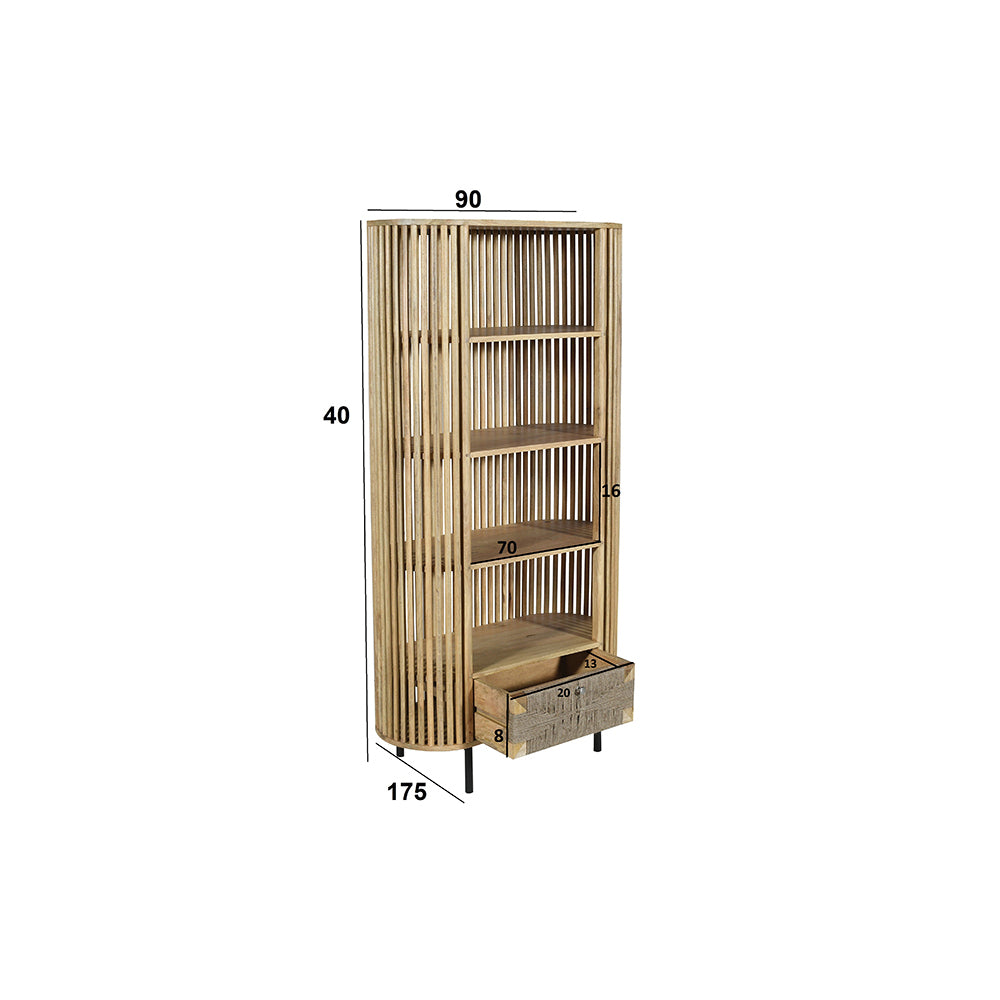 Indian Hub Stylish 1 Drawer Bookcase