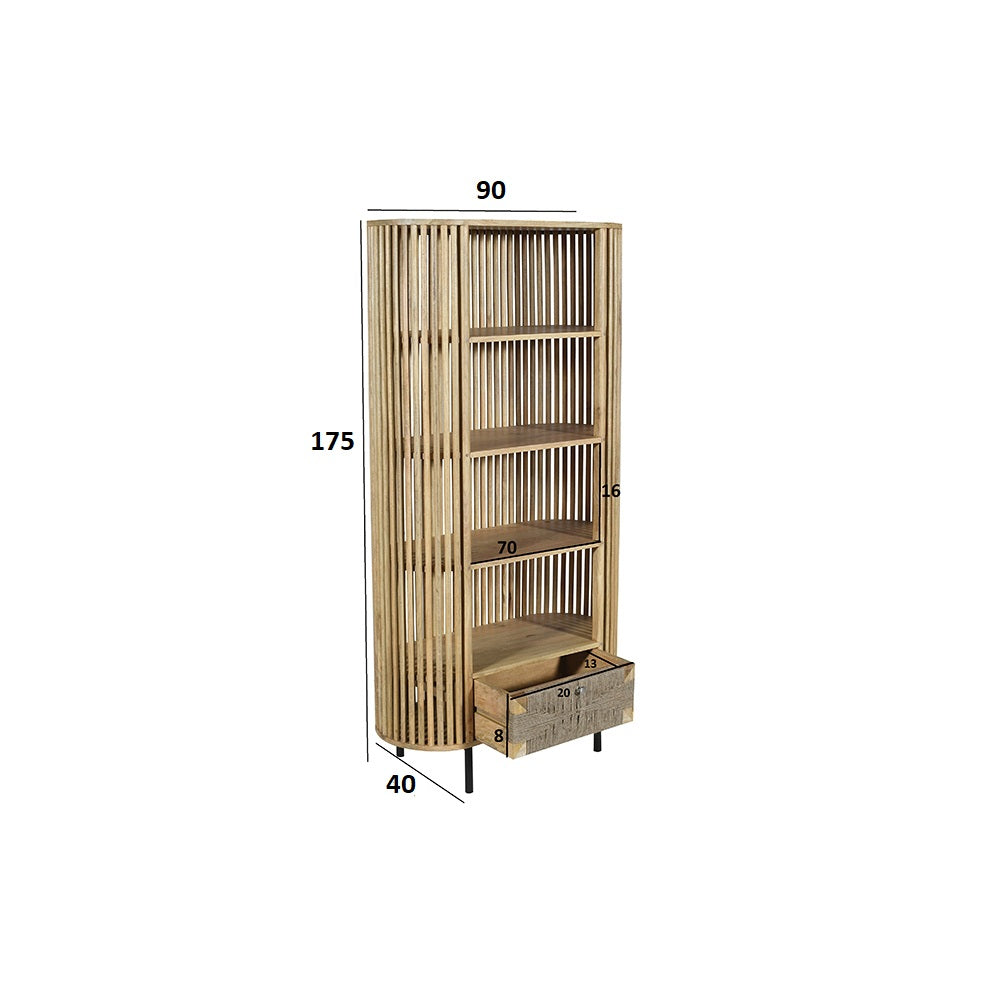 Indian Hub Stylish 1 Drawer Bookcase