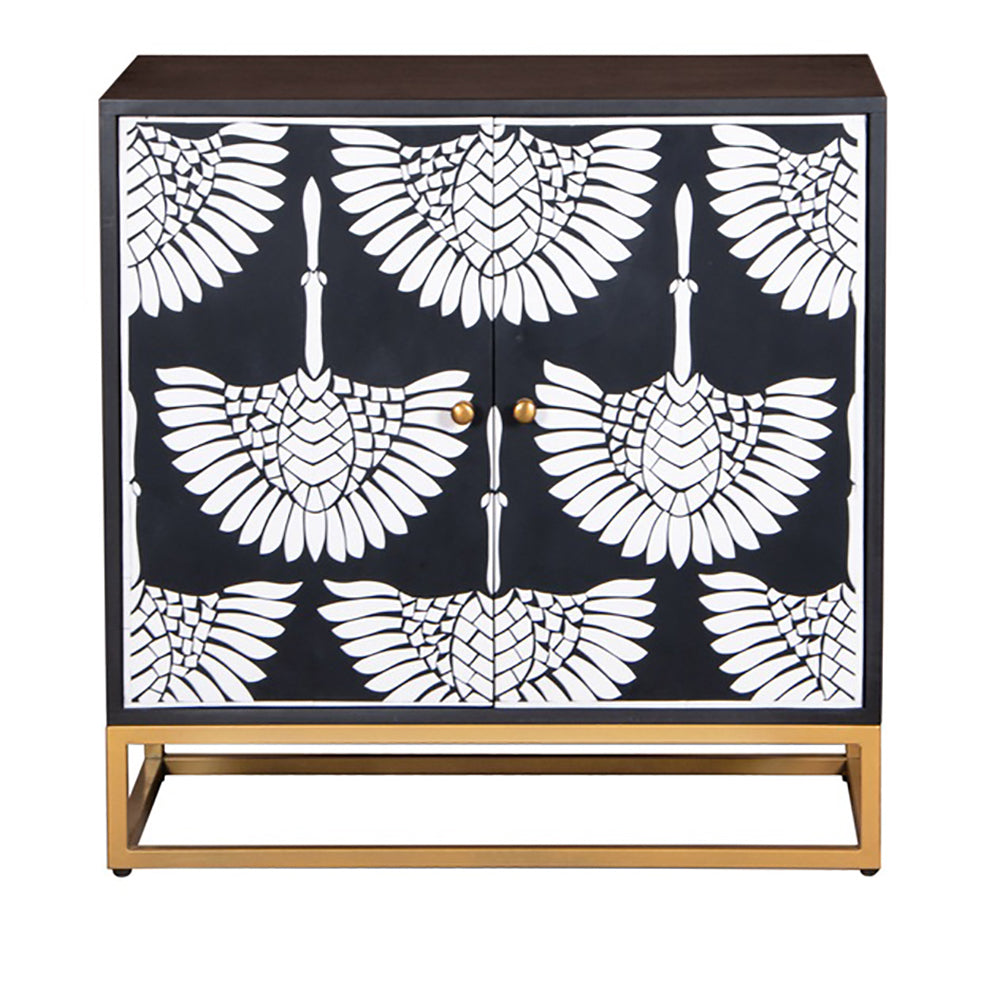 Antique Mount 2 Door Sideboard With Iron Stand
