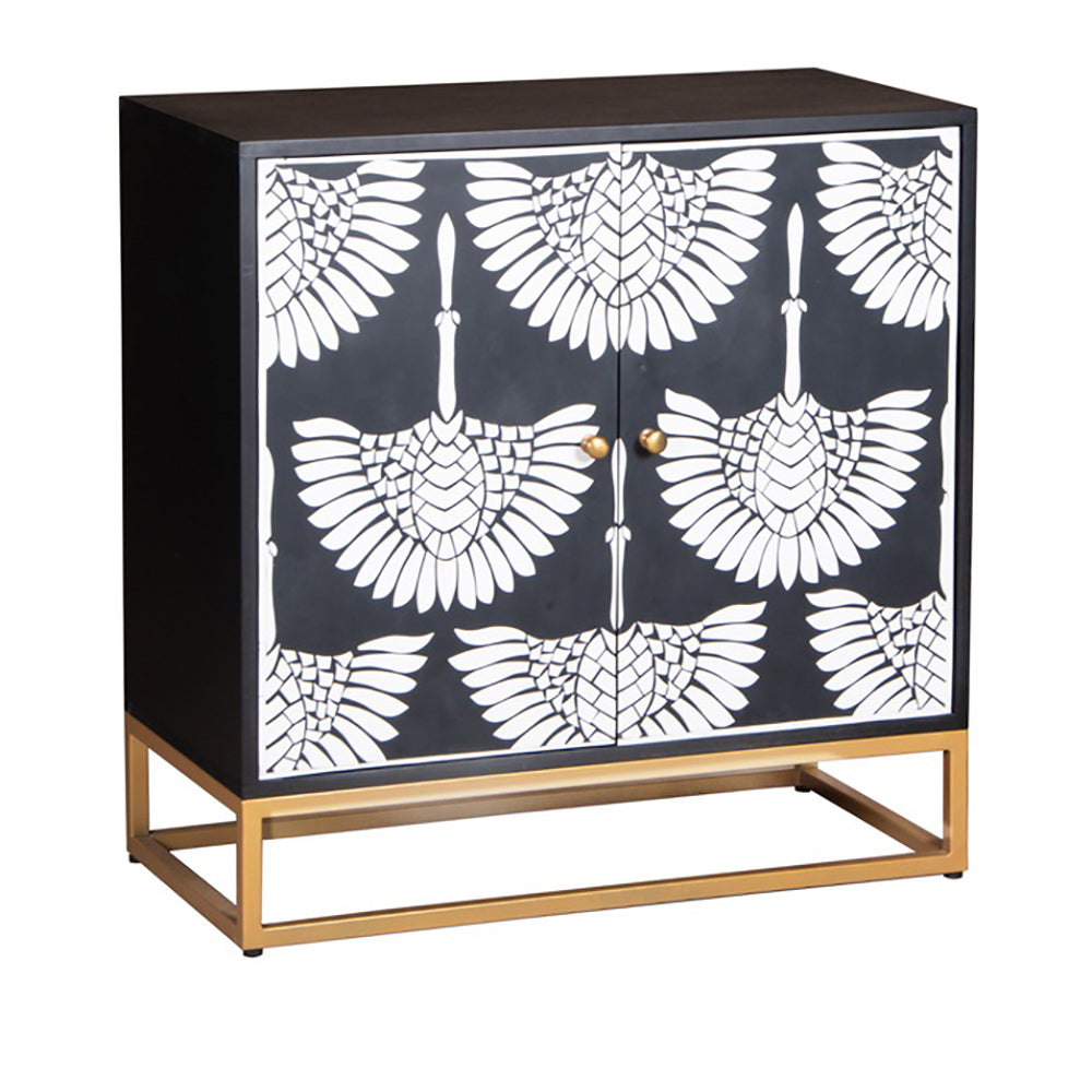 Antique Mount 2 Door Sideboard With Iron Stand