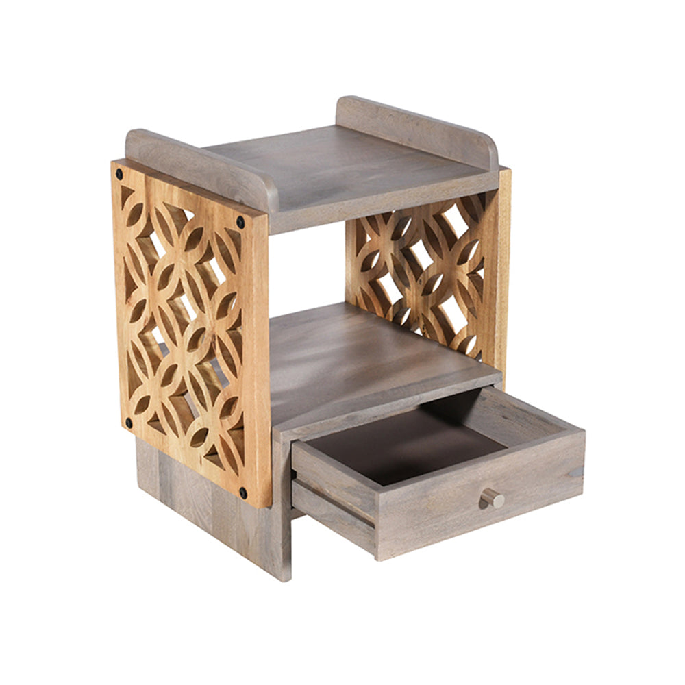 Classic Wood1 Drawer Bedside Table (KD)