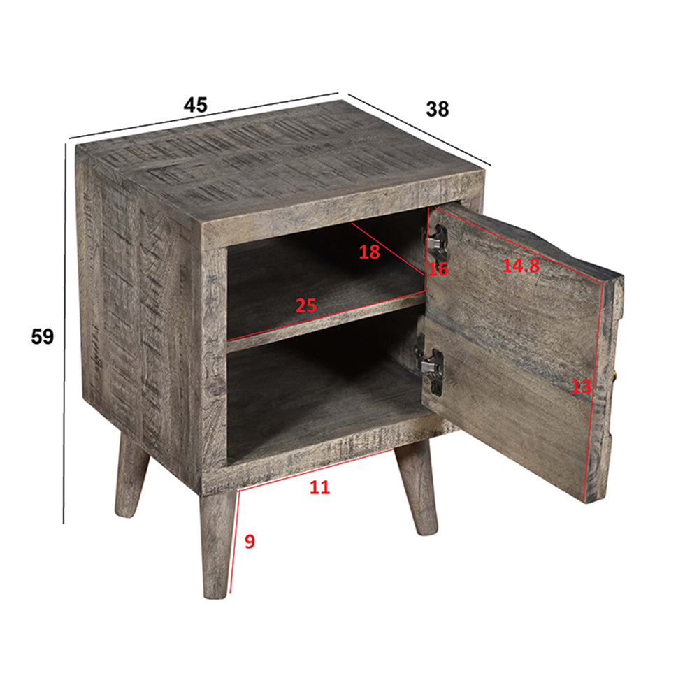 Planet Green 1 Door Bedside Table