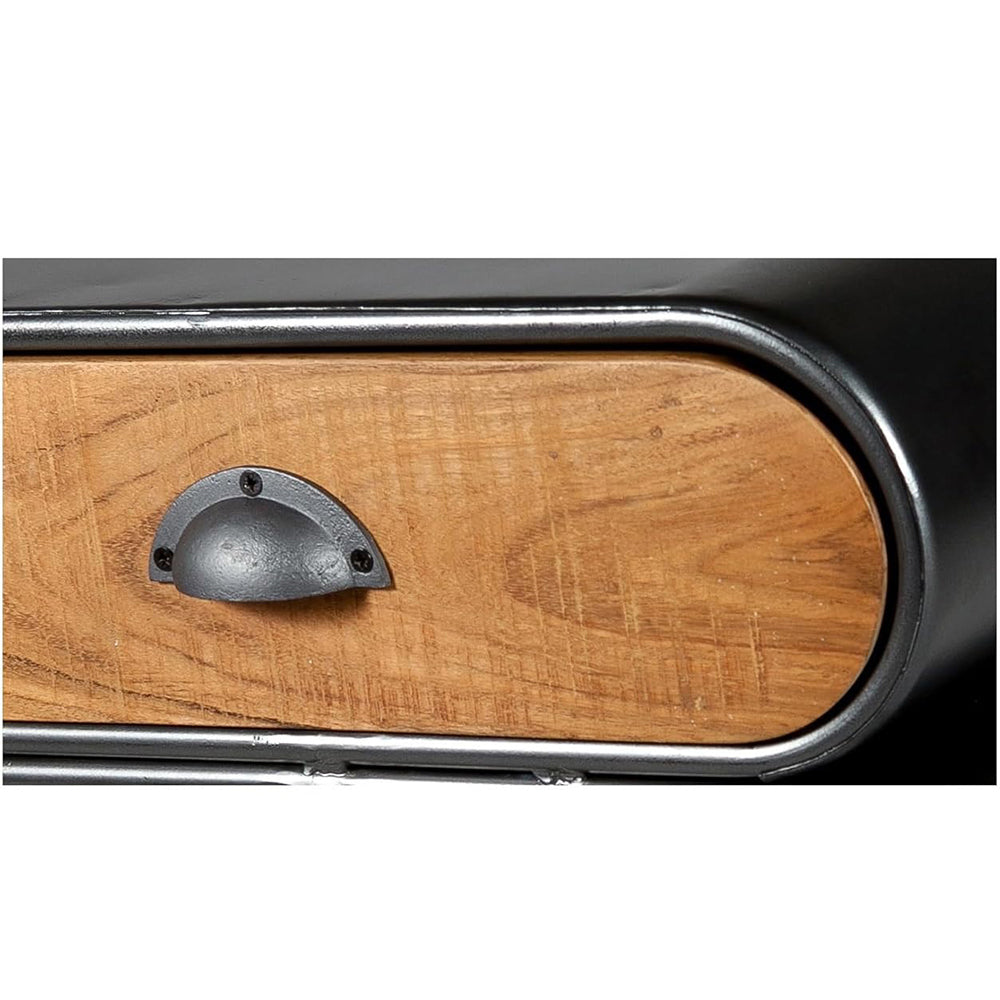 Mid-Century Modern Indo Iron 3 Drawers Drawer Chest