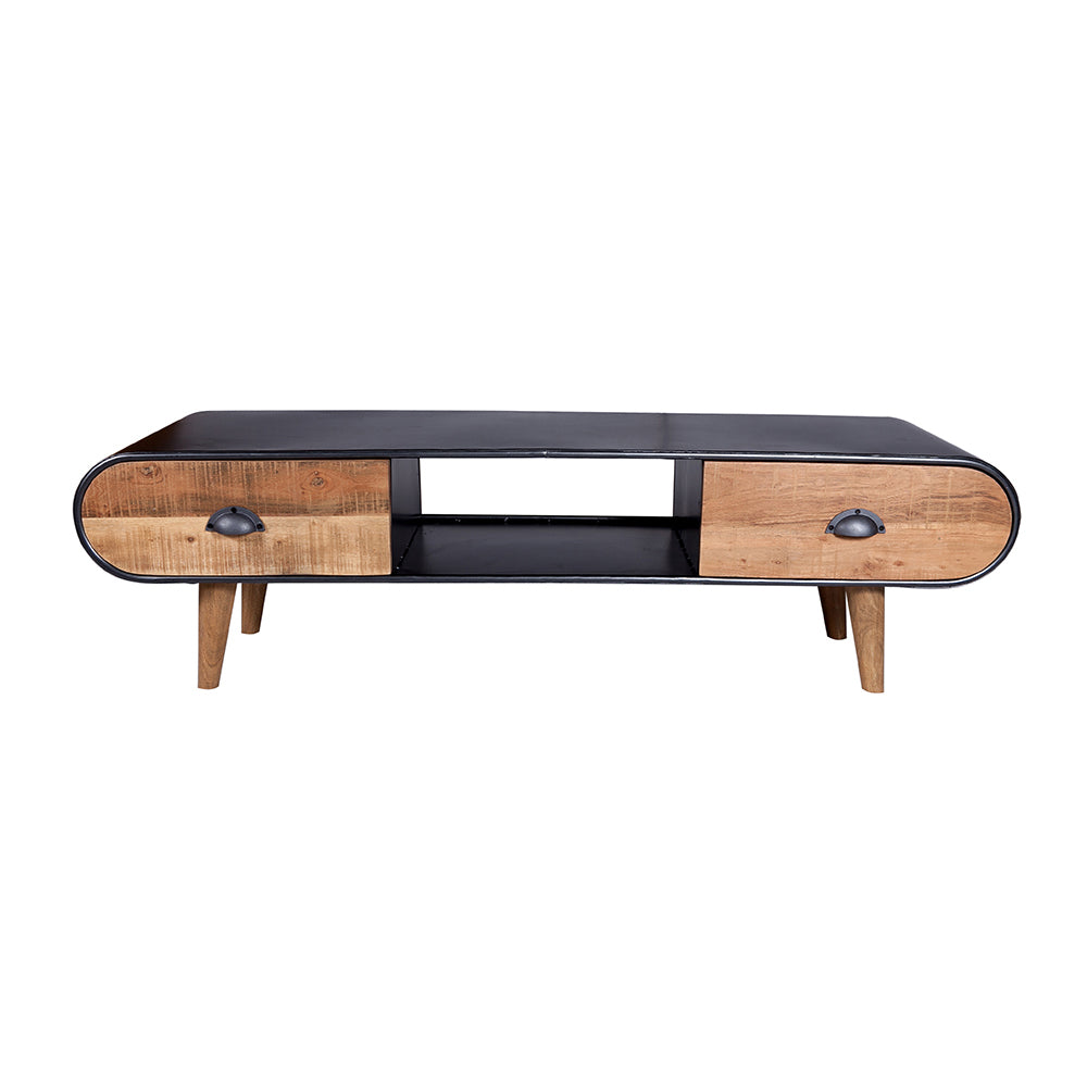Mid-Century Modern Indo Iron 2 Drawers TVC