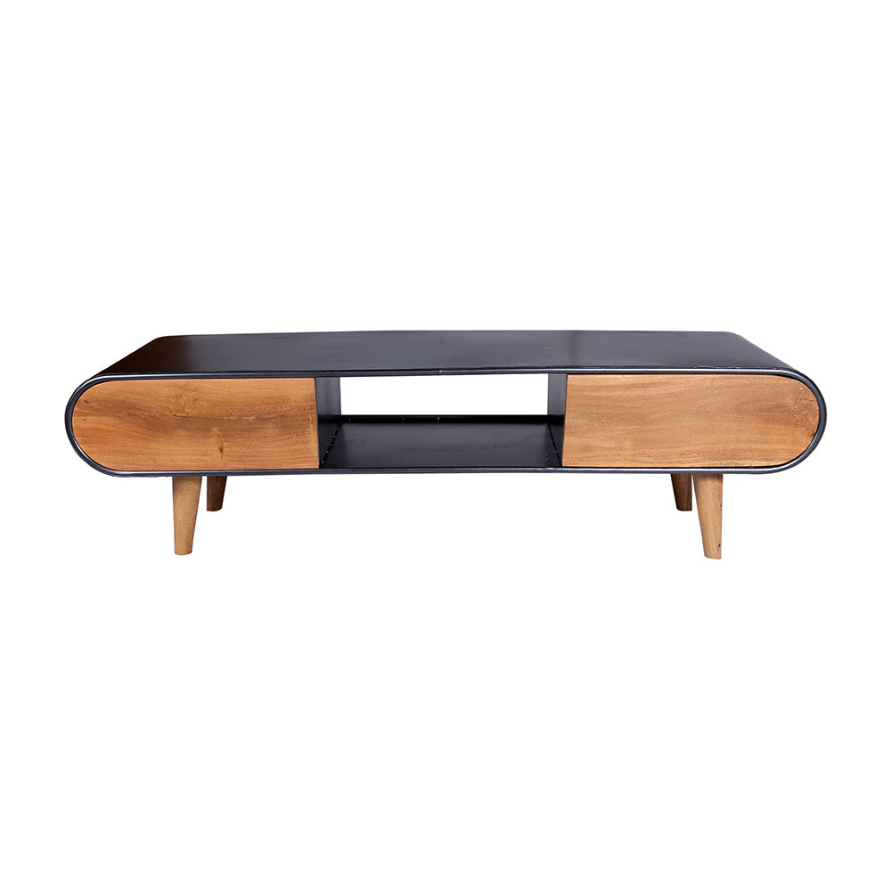 Mid-Century Modern Indo Iron 2 Drawers TVC