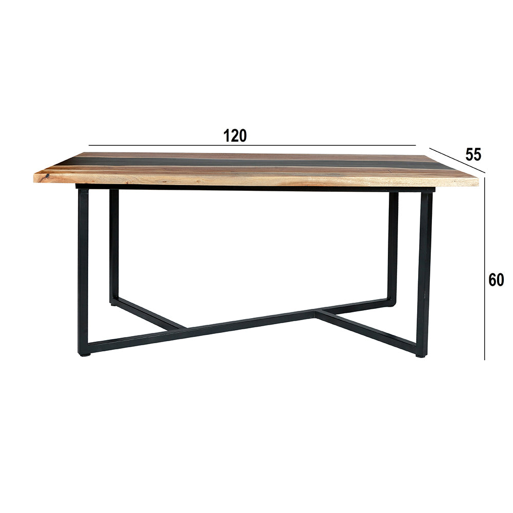 Epoxy Jodhpur Coffee Table With Black Leg