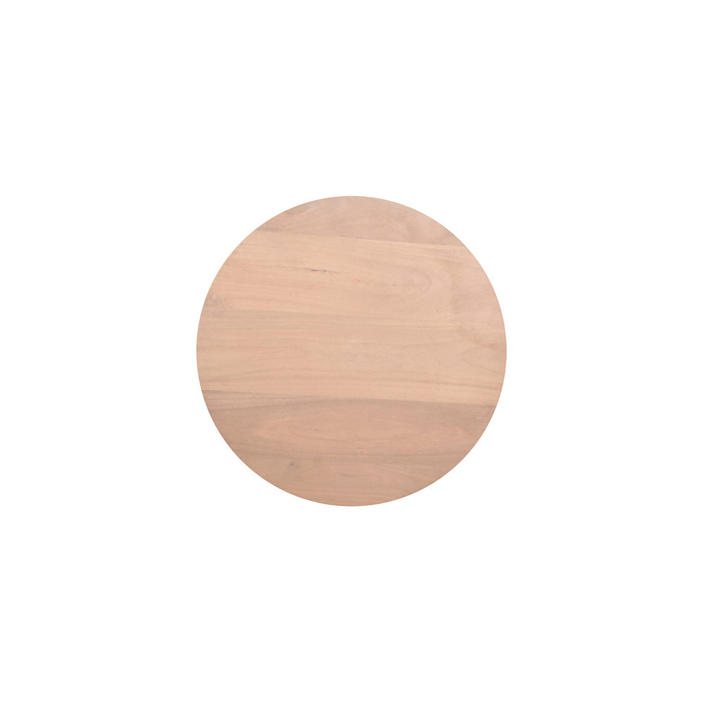 Round End Table White Finish