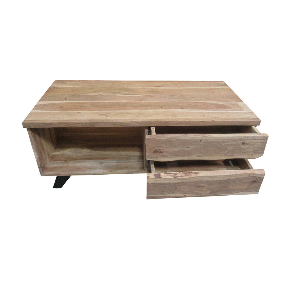 Live Edge 2 Drawer Coffee Table
