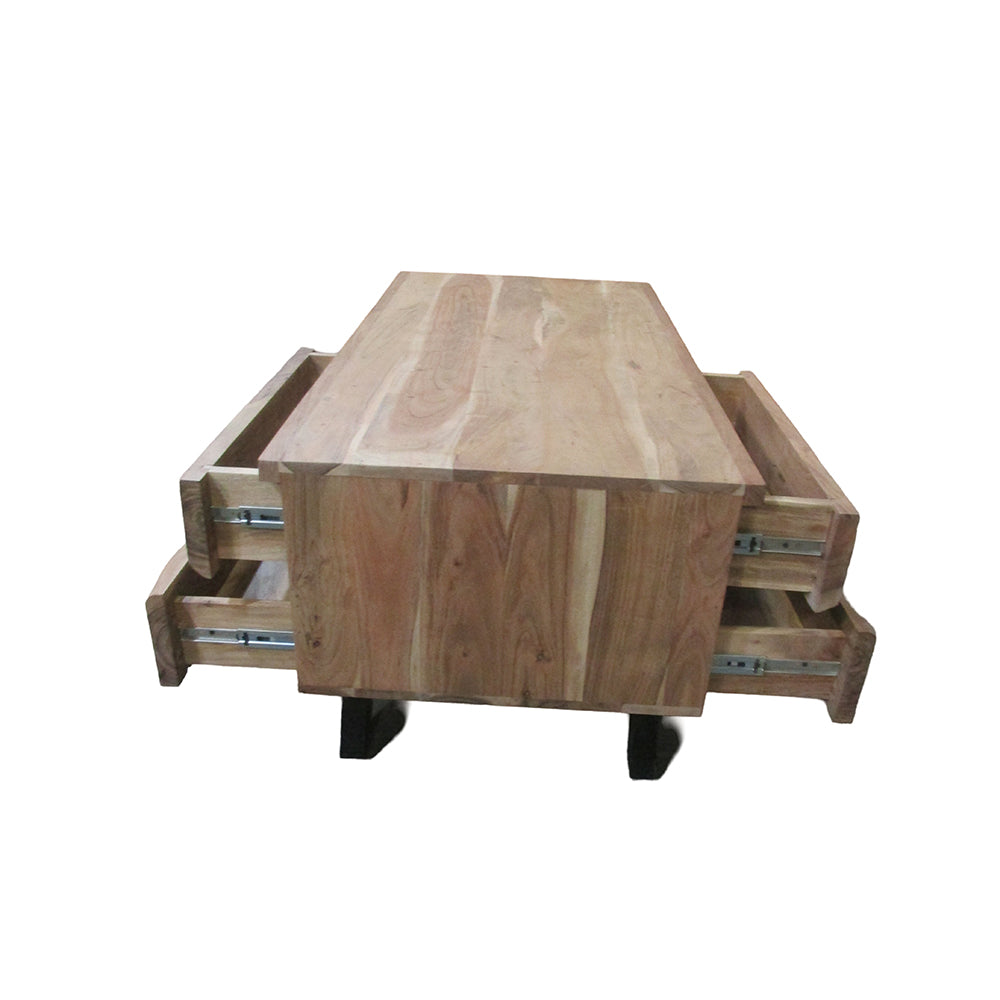 Live Edge 2 Drawer Coffee Table
