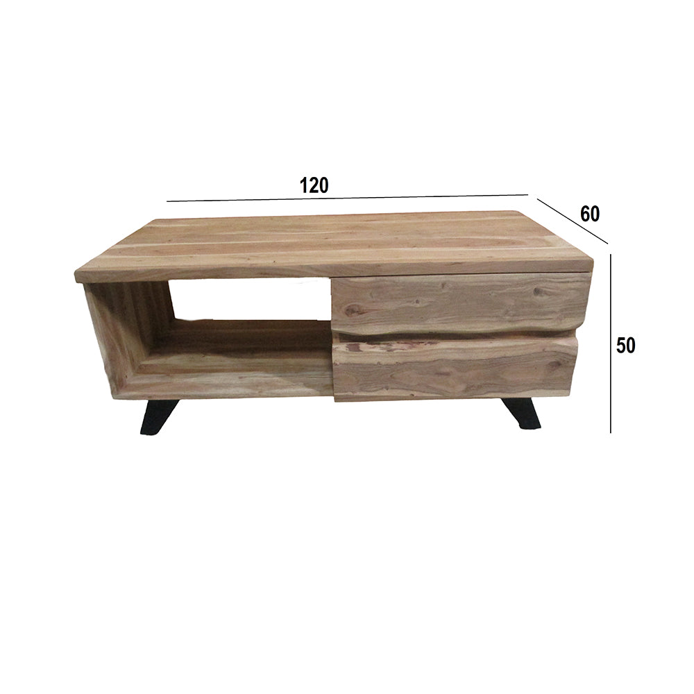 Live Edge 2 Drawer Coffee Table