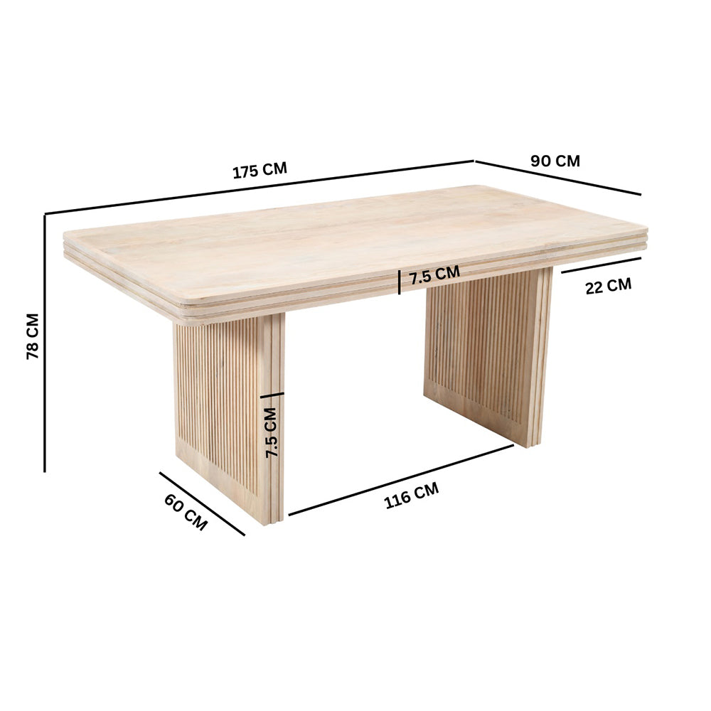Casablanca Carved Dining Table With 6 Seater Chair