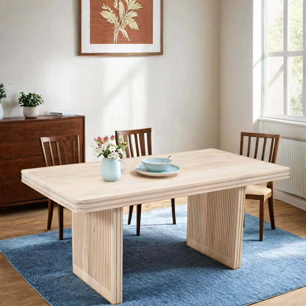 Casablanca Carved Dining Table With 6 Seater Chair