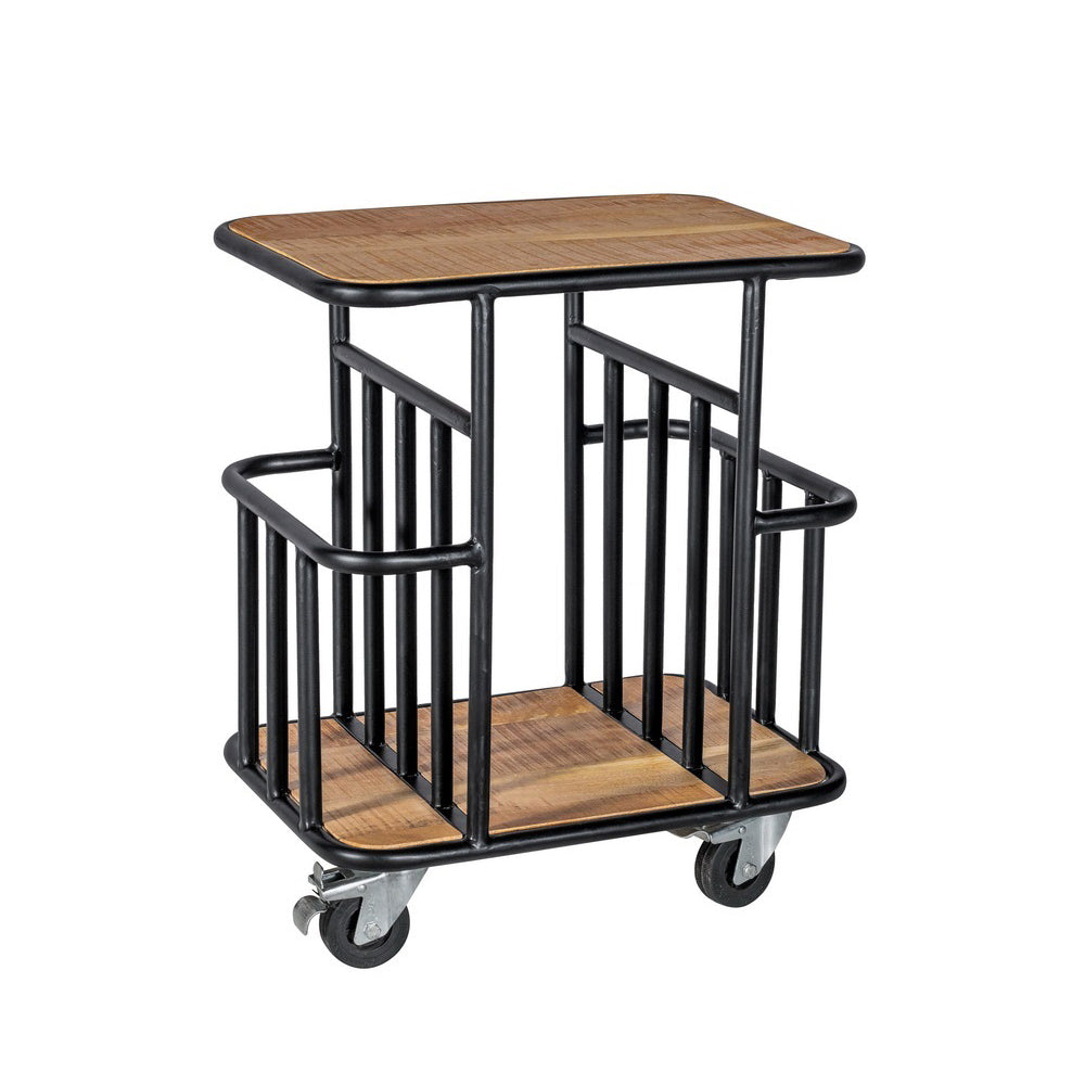Indian Hub Serving Trolley Industrial Design Wood