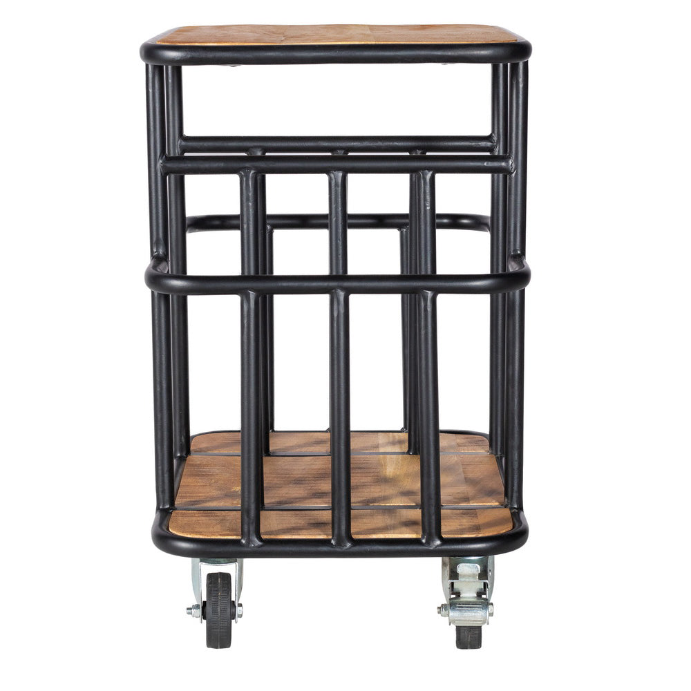 Indian Hub Serving Trolley Industrial Design Wood