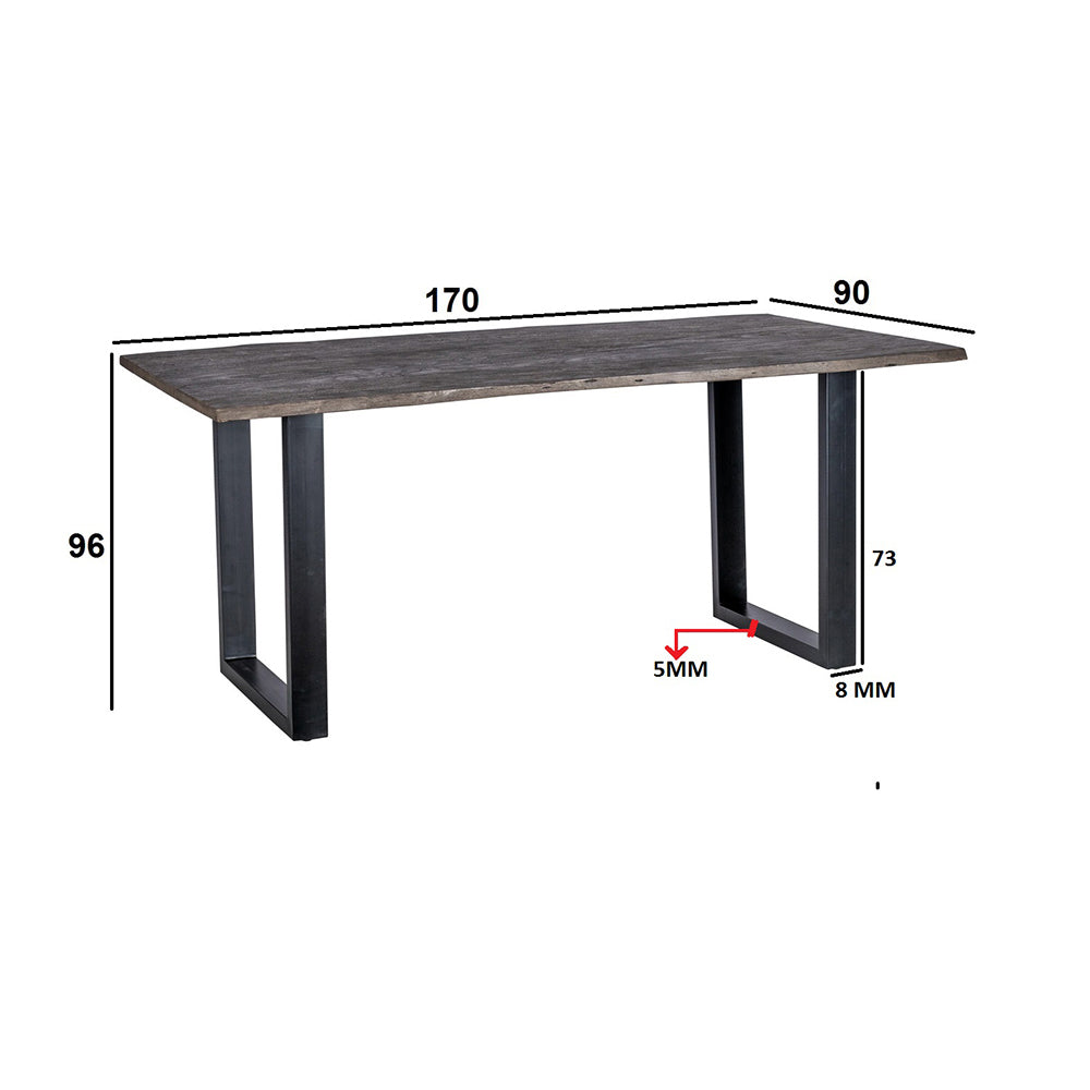 Live Edge Dining Table With 4 Seater Chair & 1 Bench