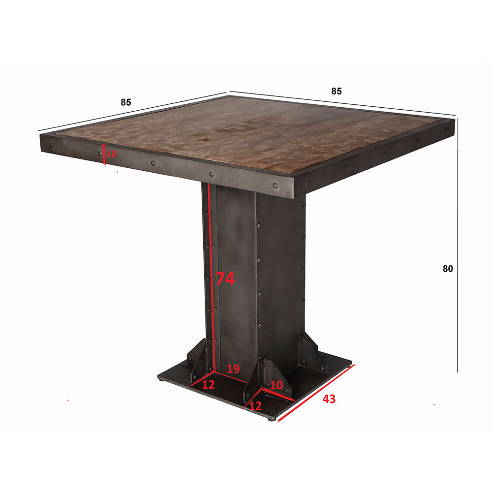 Industrial Apothecary Dining Table With 4 Seater Chair