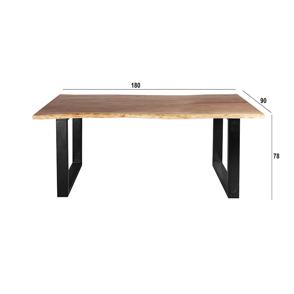 Live Edge Dining Table With 6 Seater Chair