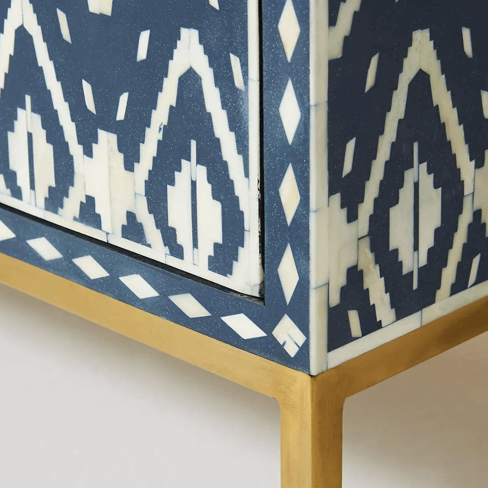 Antique Mosaic Blue Sideboard