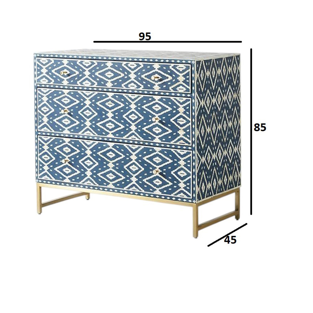 Antique Mosaic Blue Sideboard