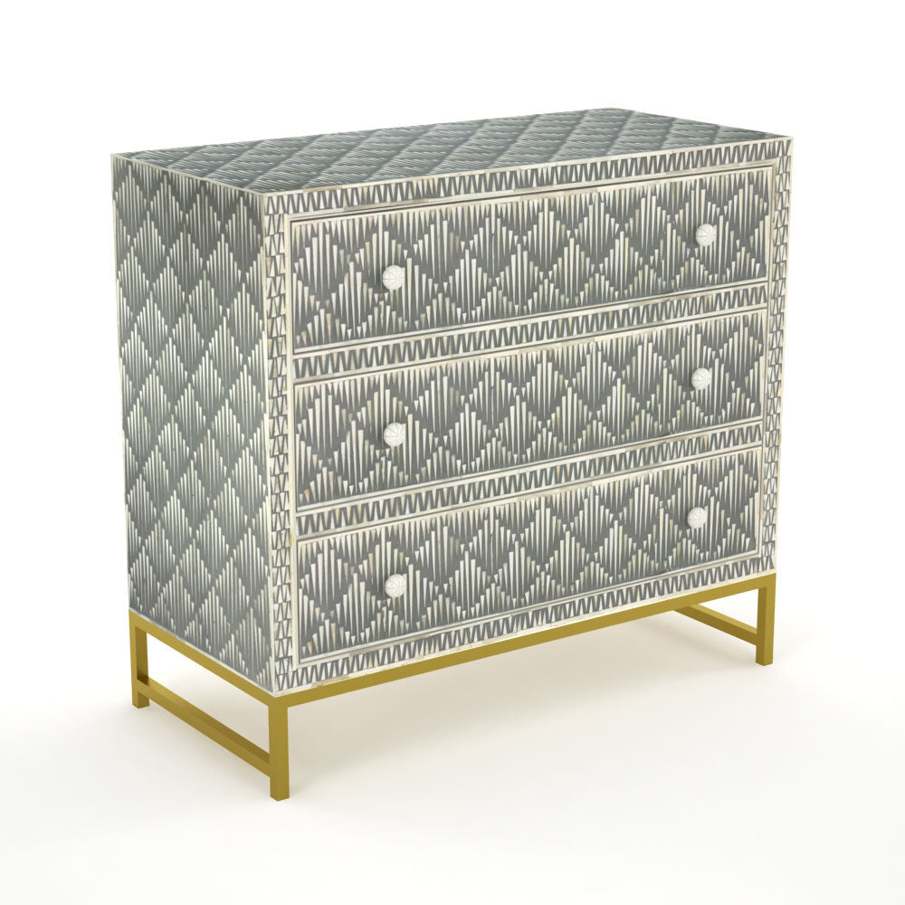 Antique Mosaic Grey Sideboard
