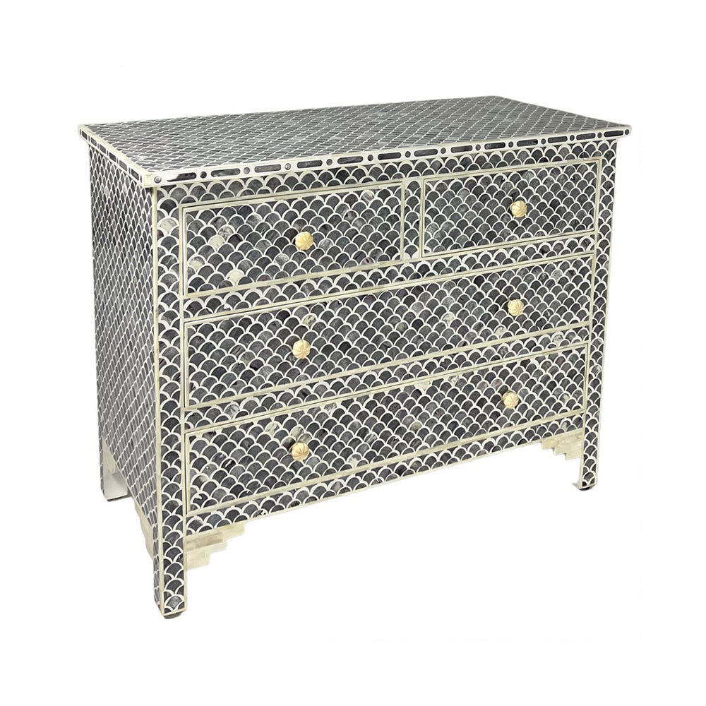 Art Deco Inlay Black Sideboard