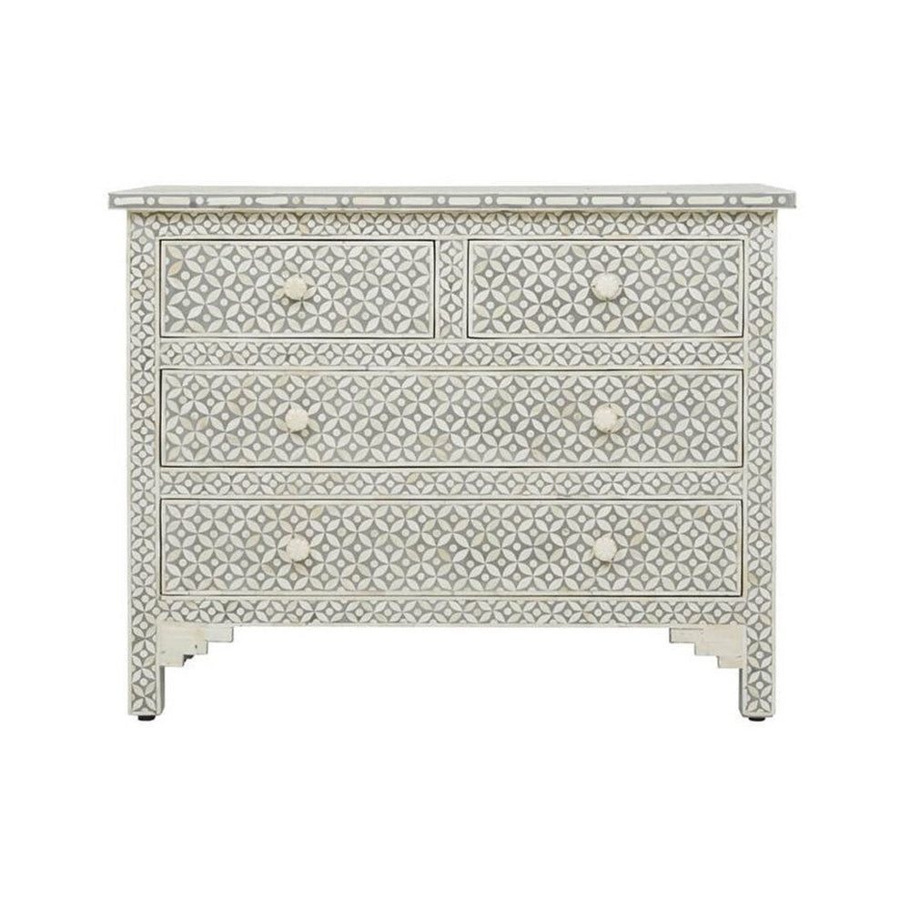 Art Deco Inlay Grey Sideboard