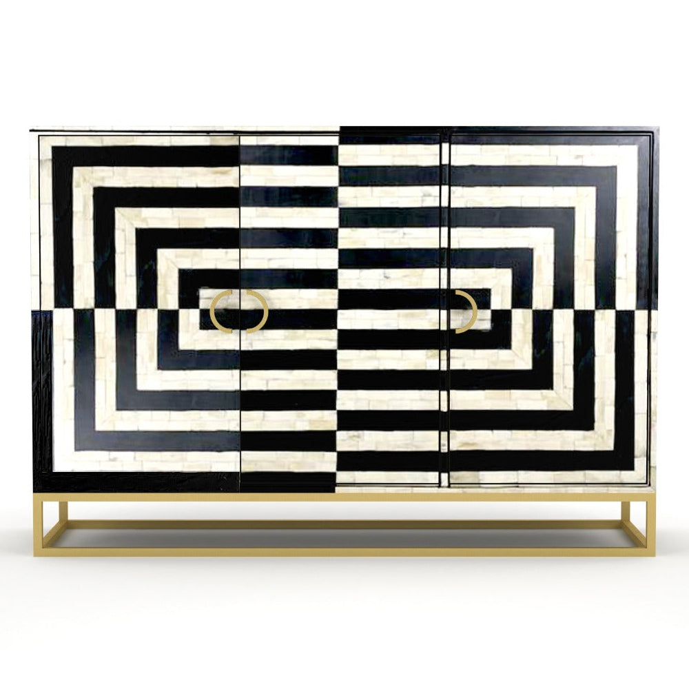 Royal Haven Black & White Sideboard