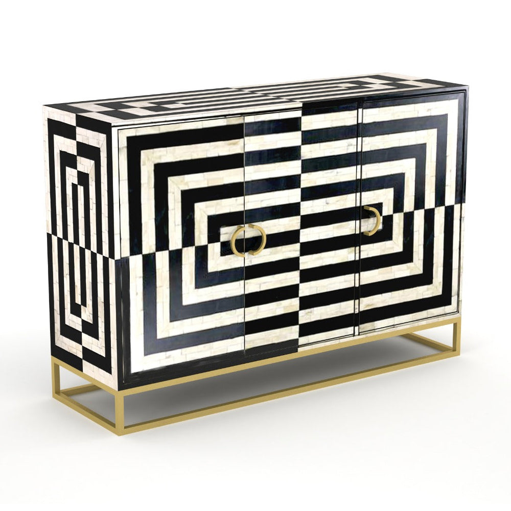 Royal Haven Black & White Sideboard