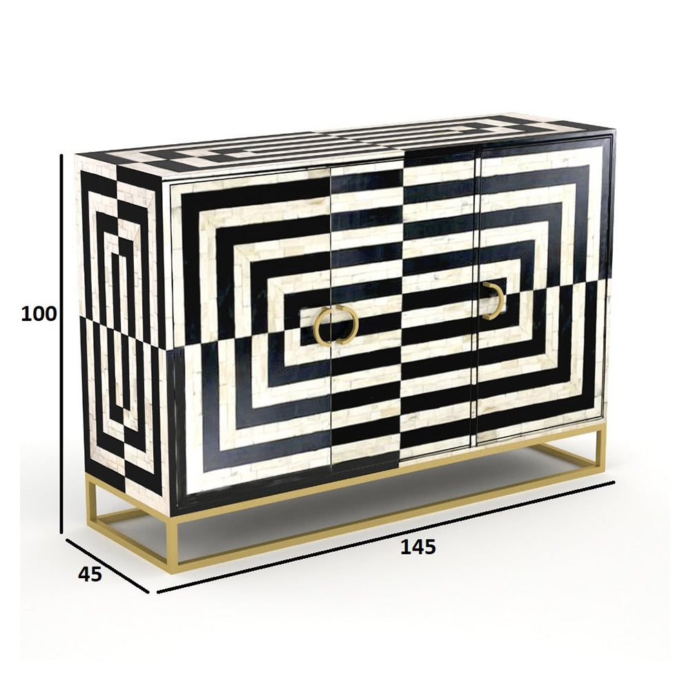 Royal Haven Black & White Sideboard