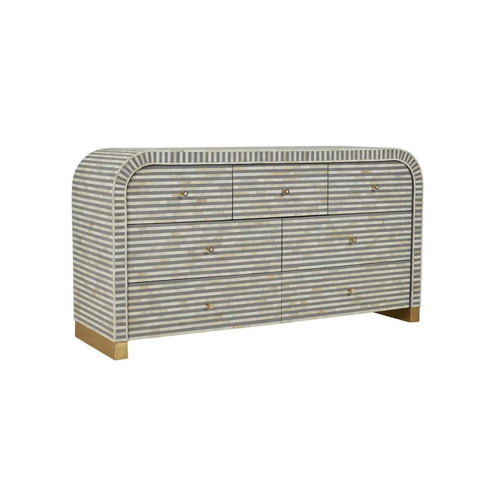 Elegant Vine Grey Sideboard