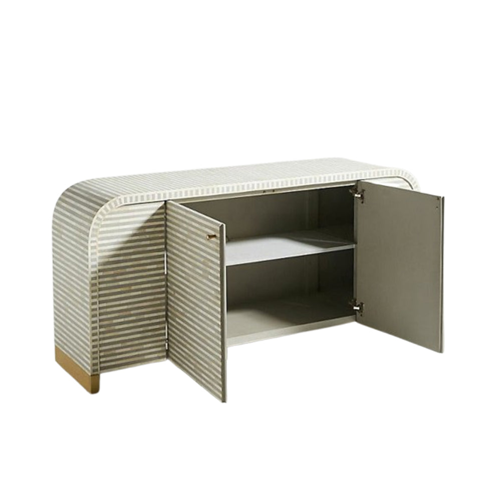 Elegant Vine Light Grey Sideboard