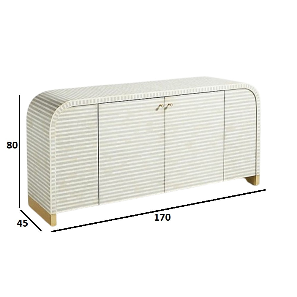 Elegant Vine Light Grey Sideboard
