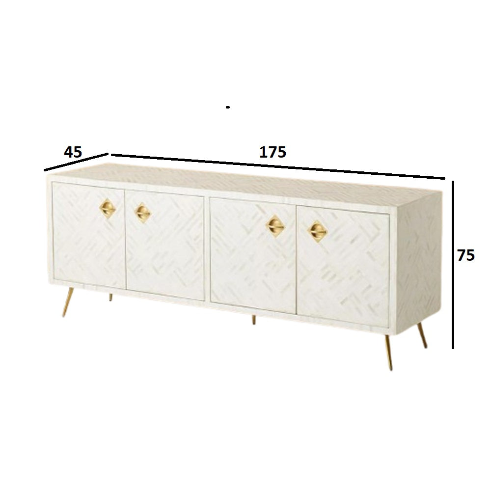 Vintage Luxe White Media Unit