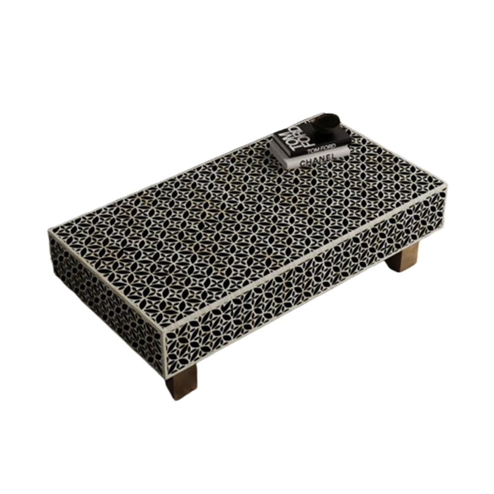 Eternal Bloom Black & White Coffee Table